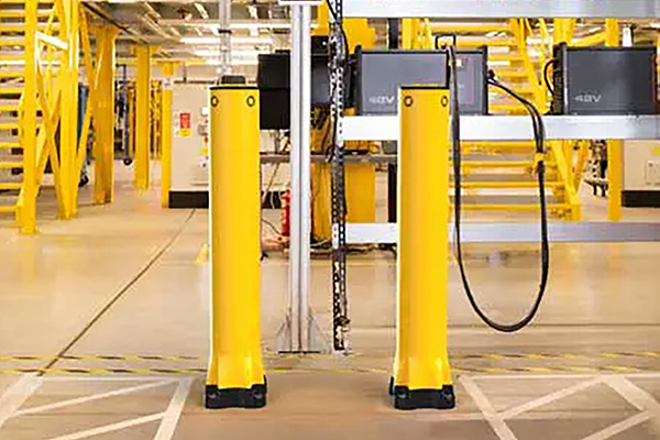 monoplex bollards protect FLT charging station