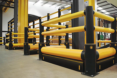 a-safe column protection guard rail