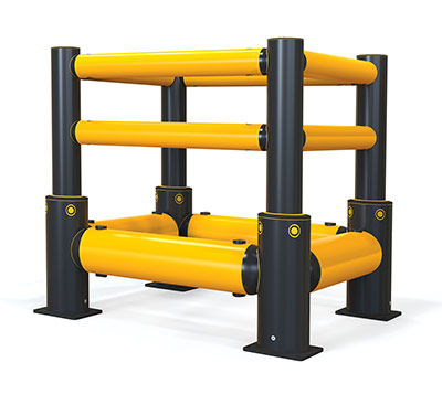 iflex forklift column protection guard rail