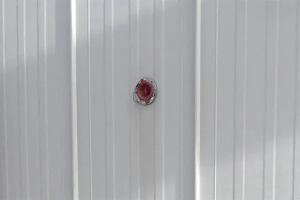 insulation inspection port installed in metal jacket tank insulation panel