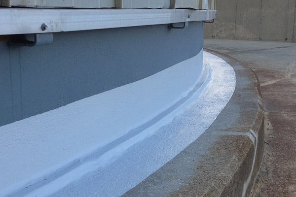 tank chime sealing with specialized elastomeric epoxy system