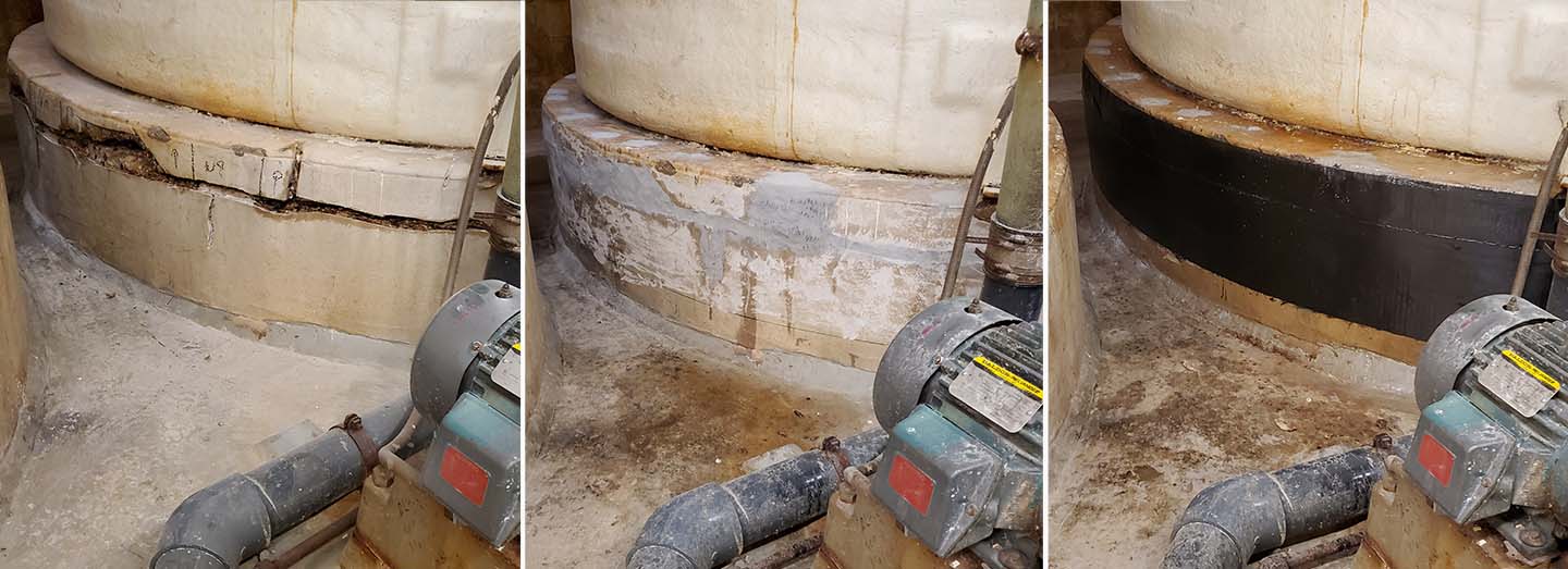 concrete strengthening wrap repair from prep to final