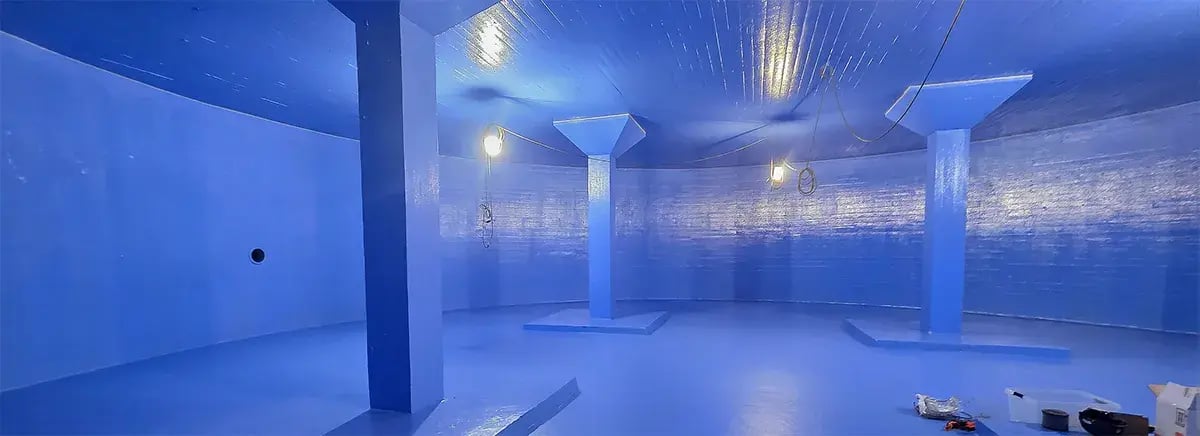 underground water storage tank coated with belzona 5812dw protective coating