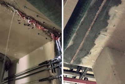 concrete grout injection repair example