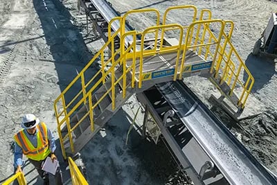 erectastep conveyor belt crossover bridge