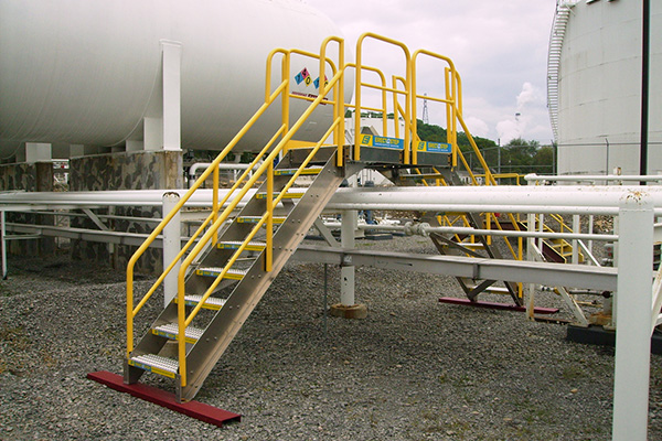 crossover bridge access over gas pipes