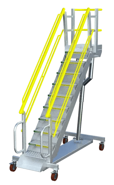 adjustable height rolling step ladder g10 11796