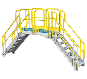 6-step industrial crossover stair example