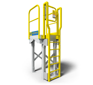6-step maintenance access ladder platform example