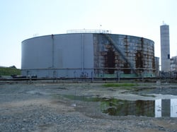 Corrosion increases under access stairs