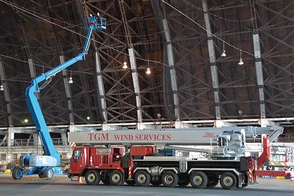 debris screen removal at lakehurst hangar