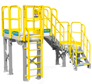 multilevel stair platform with ladder example