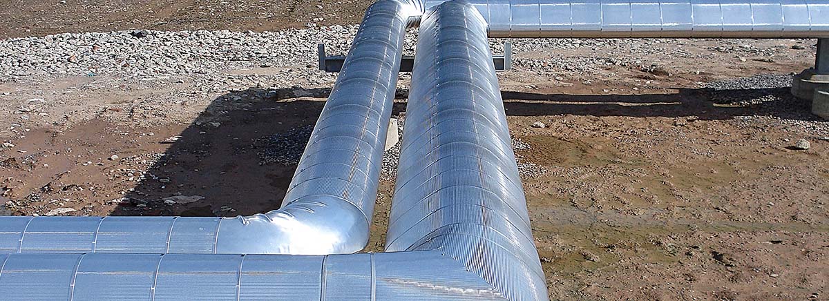 thermal pipe insulation shown at petrochemical facility