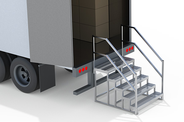 semi-trailer steps illustration