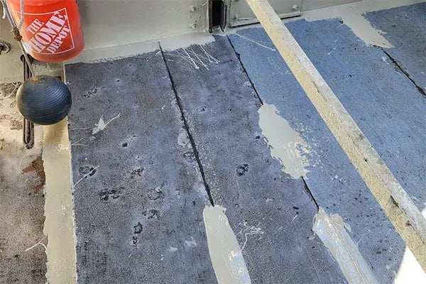 cooling tower basin metal repair example