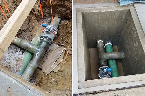 concrete valve box example