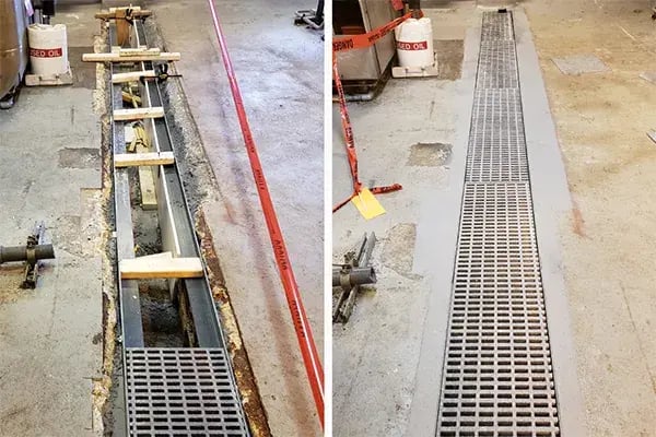industrial drain and trench repair example