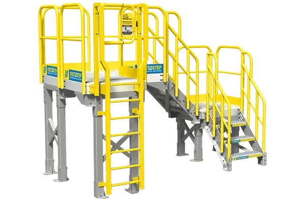 erectatsep maintenance access stairs, platform and ladder configuration