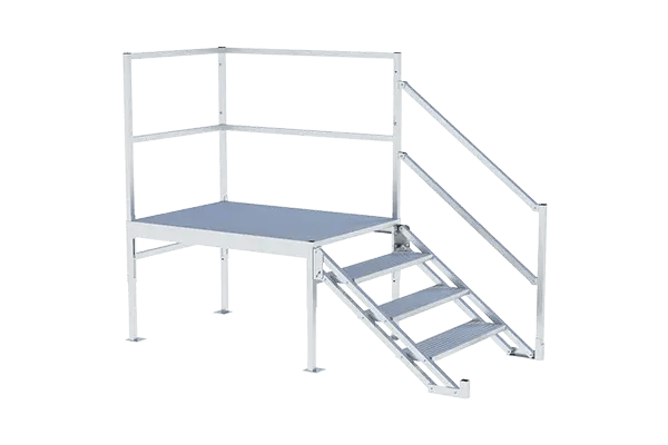 portable aluminum office trailer stairs