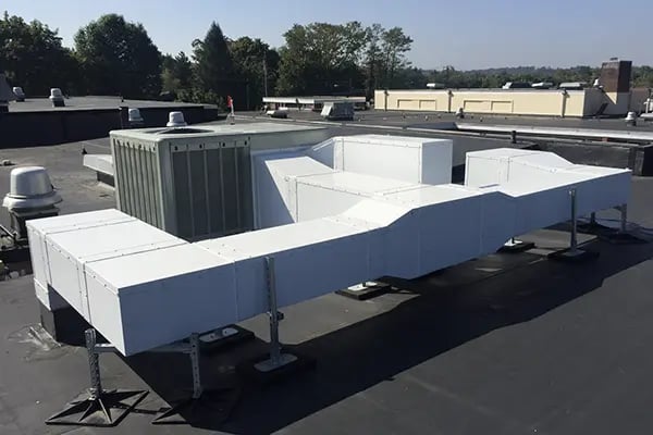 dual tech rooftop air conditioning duct system example