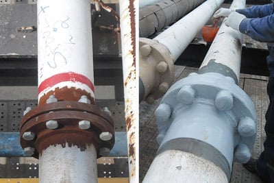 pipe flange encapsulation example
