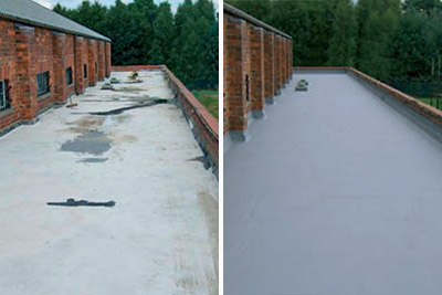 Flat Roof Coating Example