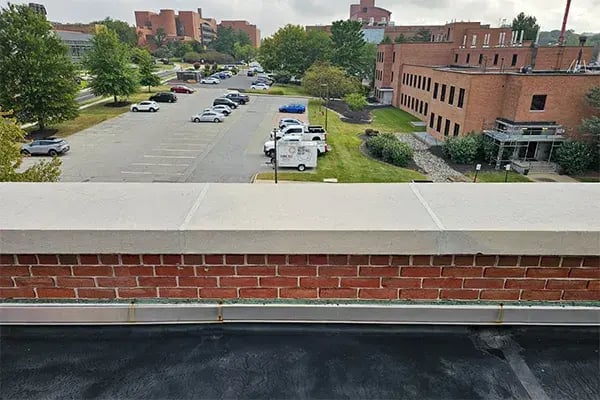 capstone shown after cleaning and surface prep work