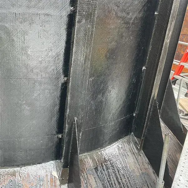 clarifier well superwrap repair vane detail