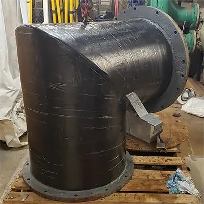 chiller compressor elbow superwrap repair of corrosion