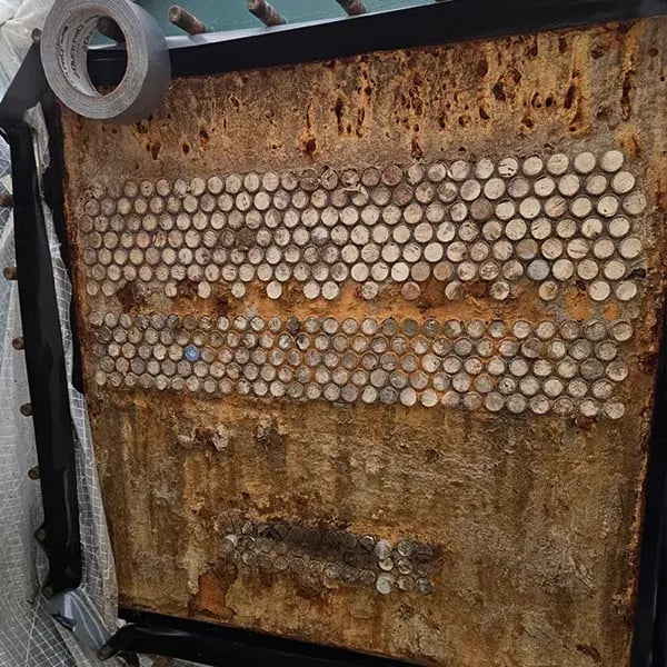 corroded chiller tube sheet
