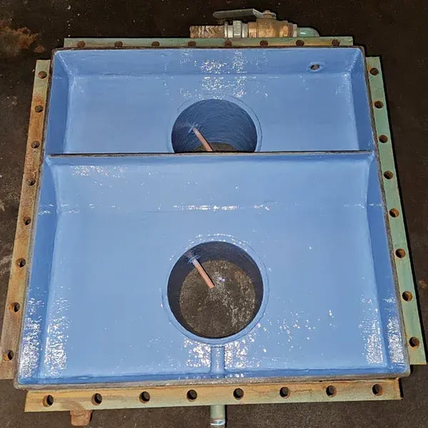 restored end cap coated with Belzona 1321