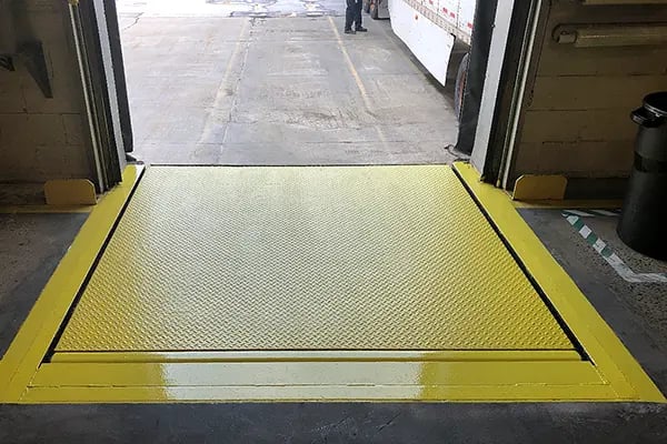 dock leveler non-slip coating example
