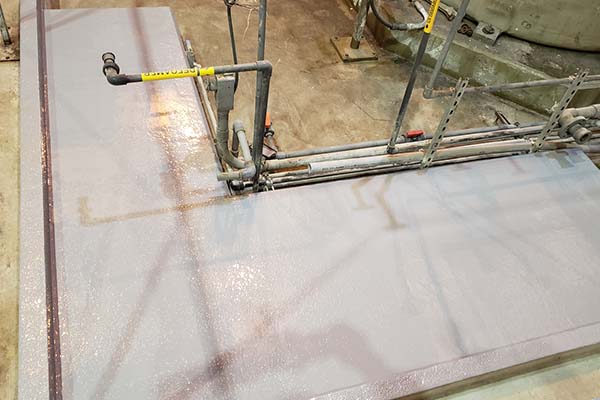 chemical containment area protective floor coating