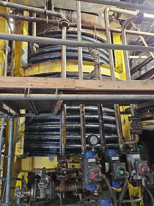 process vessel metal repair with belzona composite wrap