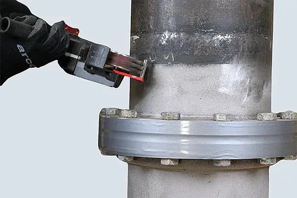 sf6 leak repair surface preparation with grinder