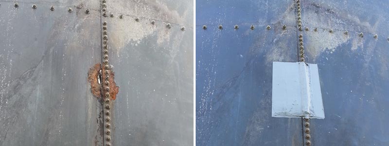 rivet corrosion repair