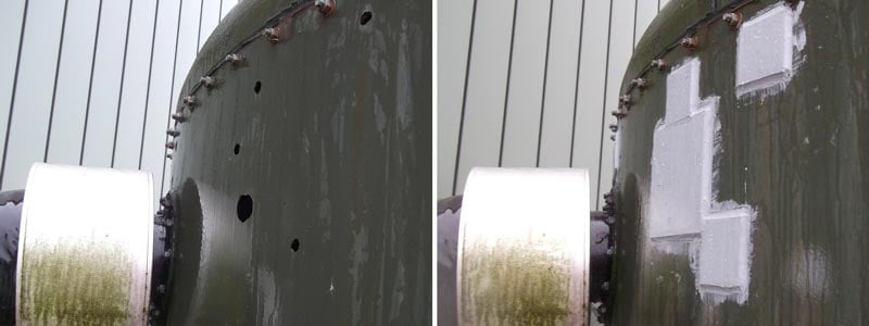 storage tank wall repair