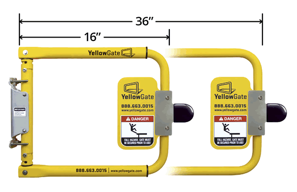 YellowGate Expandable Width Industrial Swing Gate