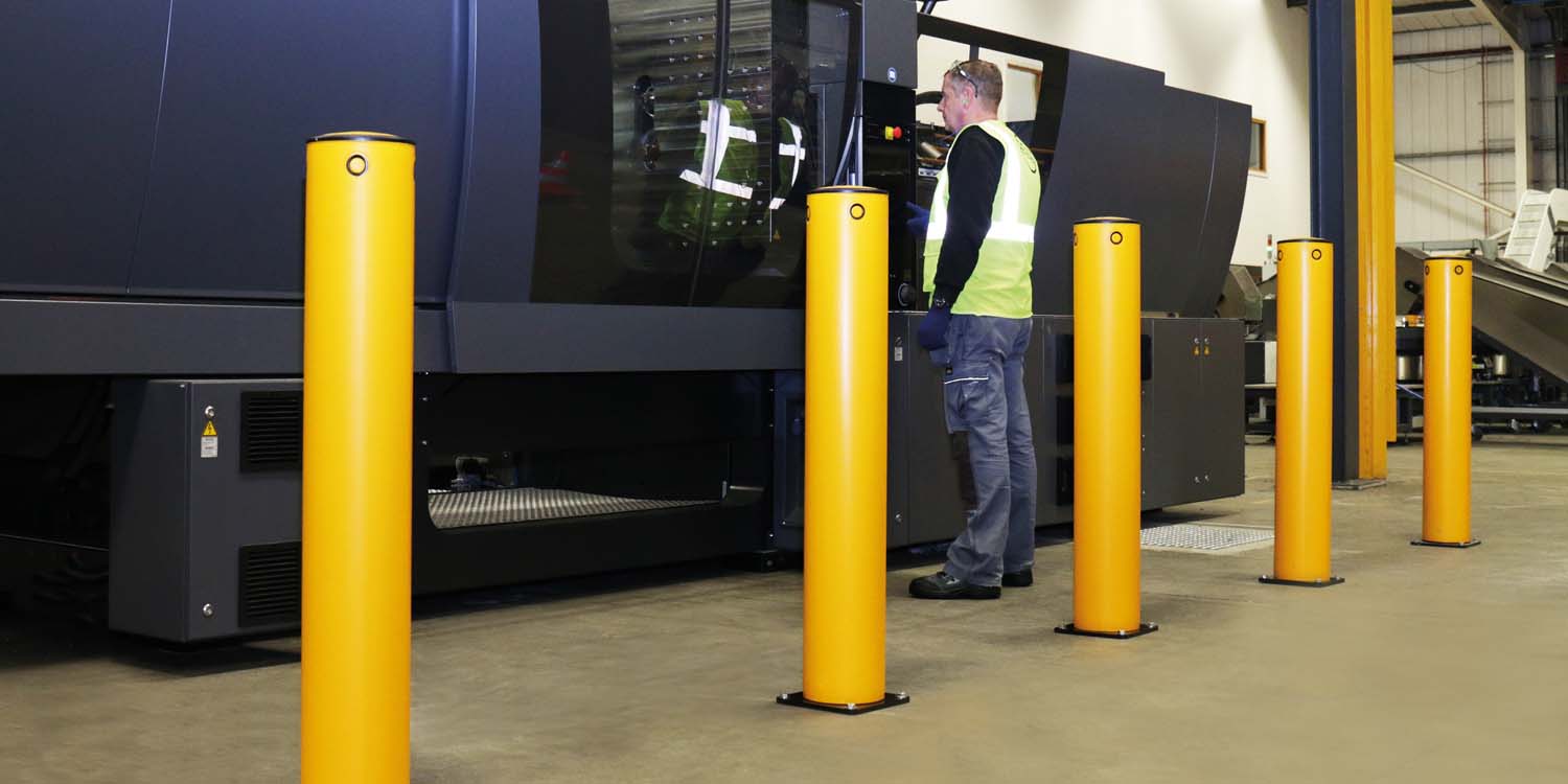 Flexible Bollards Protect Machinery And Worker