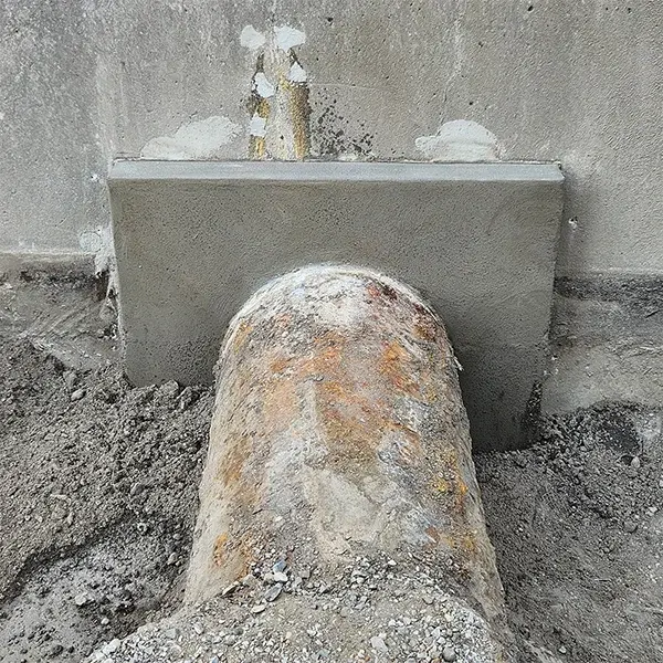 concrete cooling tower basin crack repair completed