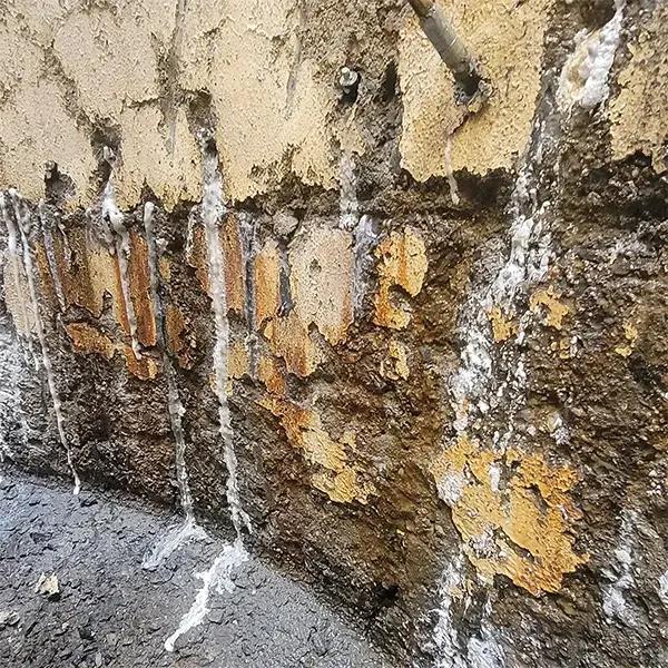 concrete tank grout injection leak sealing