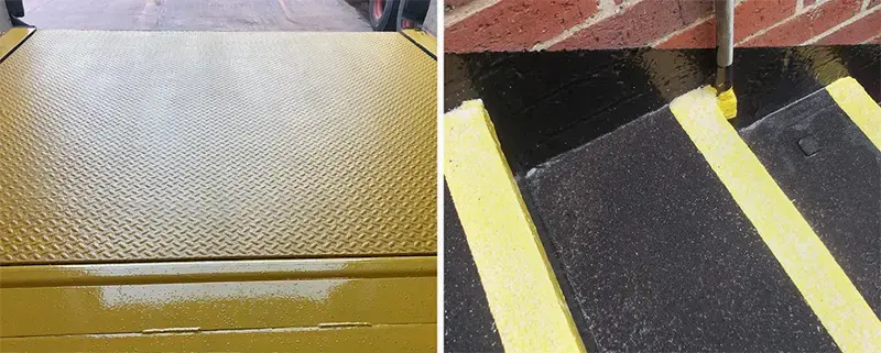 anti-slip coating application examples