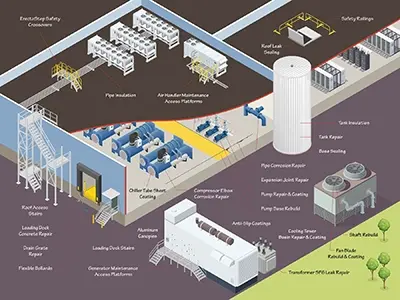 data center maintenance interactive solutions map link
