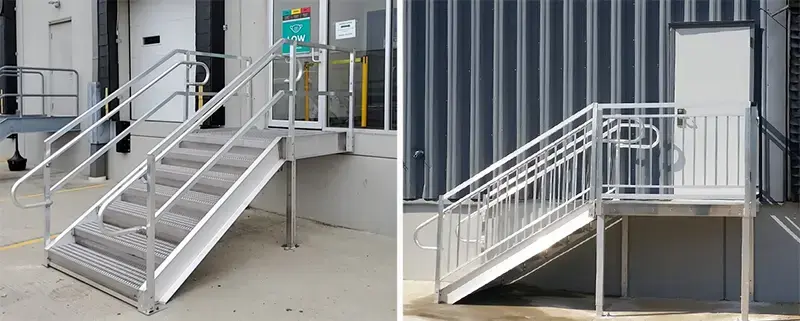loading dock stair installation examples