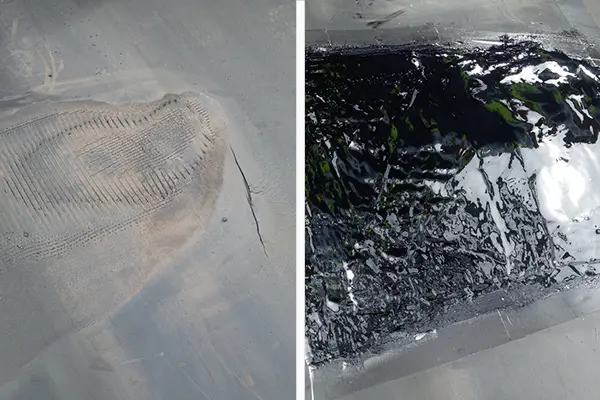 conveyor belt soft spot repair before and after comparison