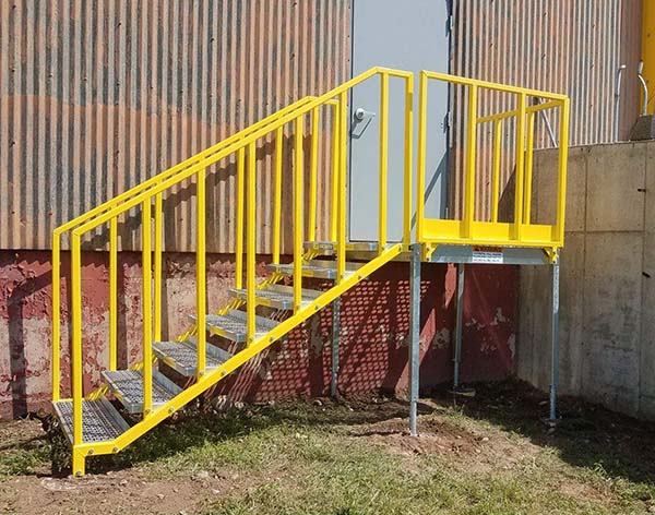 erectastep osha portable stair at warehouse