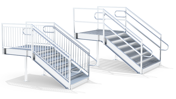 ibc and osha compliant loading dock stairs