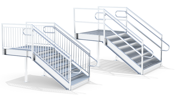 ibc and osha compliant loading dock stairs