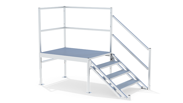 omni step aluminum office trailer portable stairs