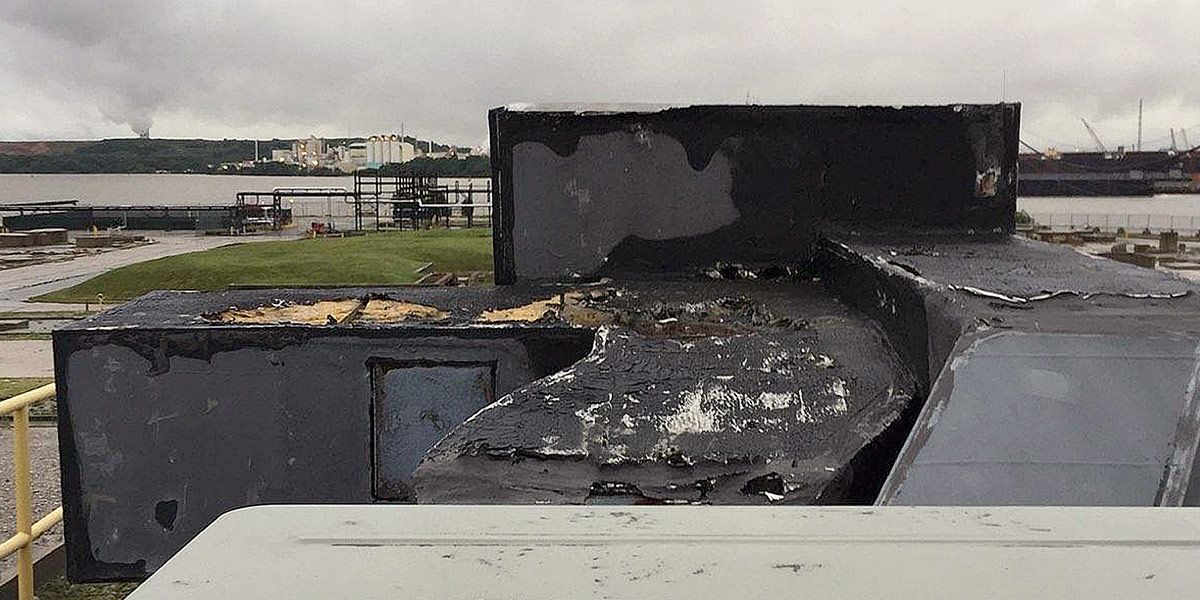 deteriorated hvac ducts on a rooftop show lack of maintenance 